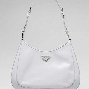 Prada Light Blue Brushed Leather Cleo Hobo Bag